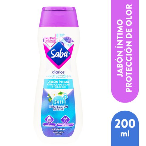 Jabón Íntimo Saba, Salvia y Té Blanco -200ml