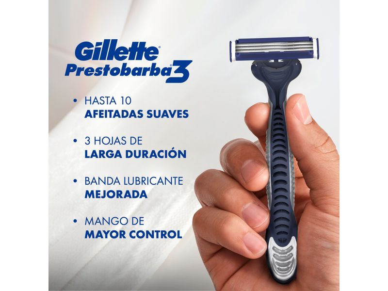 Rasuradora-Gillette-Prestobarba3-con-3-Hojas-Afeitada-al-Ras-4-Uds-2-24514