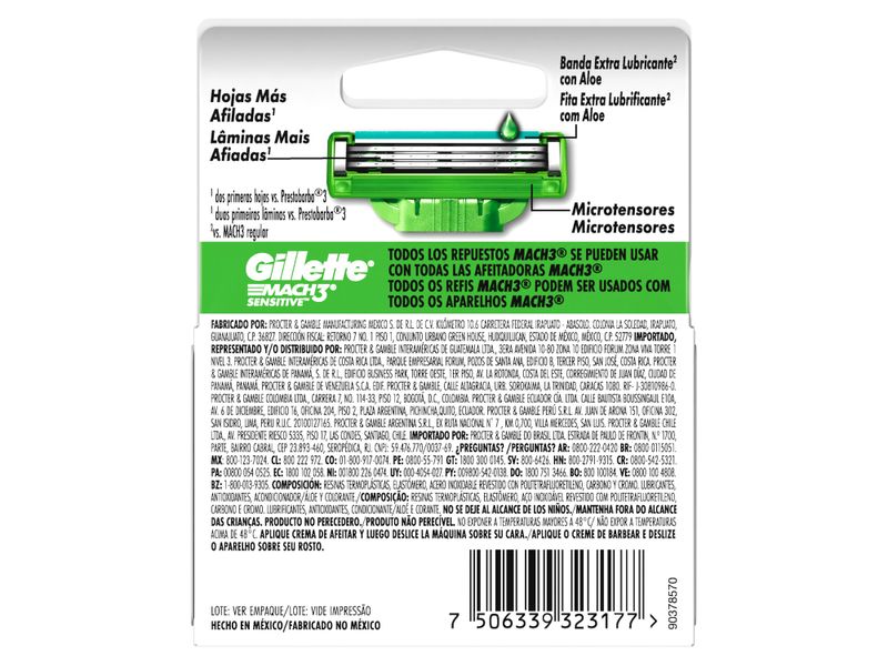 Repuesto-para-M-quina-de-Afeitar-Gillette-Mach3-Sensitive-Piel-Sensible-3-Uds-3-33337