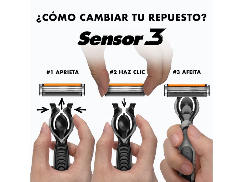 Rasuradora-Gillette-Sensor3-1-Mango-4-Repuestos-con-3-hojas-8-54305
