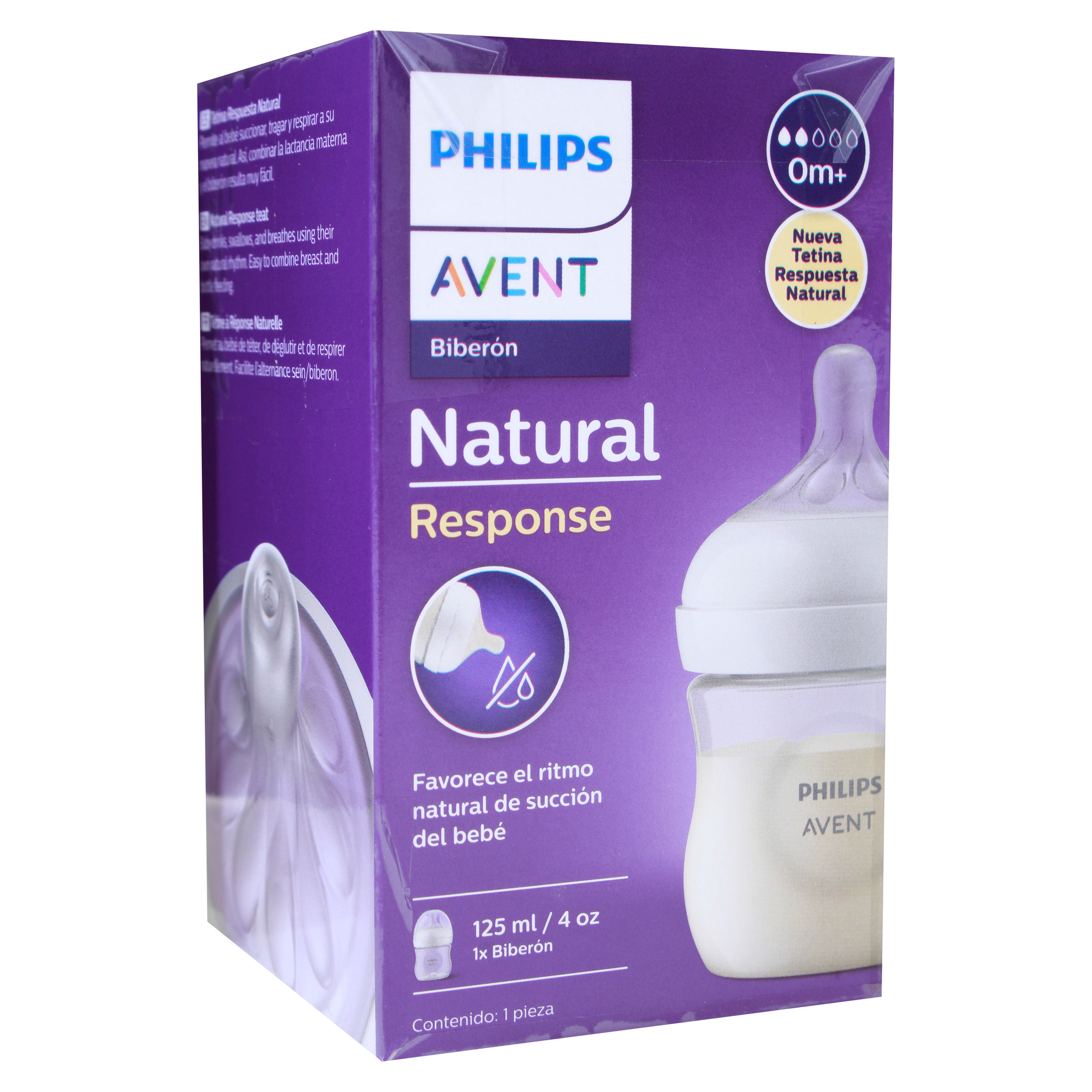 Comprar Biberón Avent natural favorece el rítmo de succión del