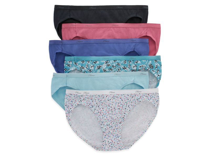 Bikini-Hanes-Algod-n-para-Mujer-6-pack-surtido-Talla-9-2-107471