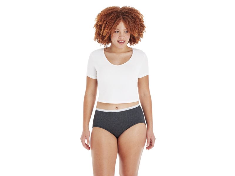 Panti-Hanes-Algod-n-Acanalado-para-Mujer-6-pack-surtido-Talla-8-10-107479