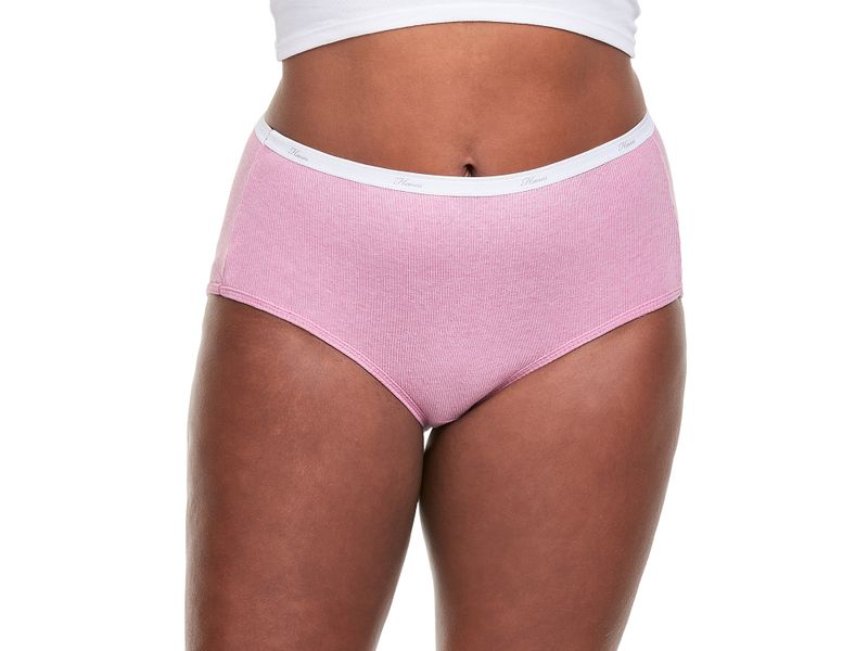 Panti-Hanes-Algod-n-Acanalado-para-Mujer-6-pack-surtido-Talla-8-5-107479