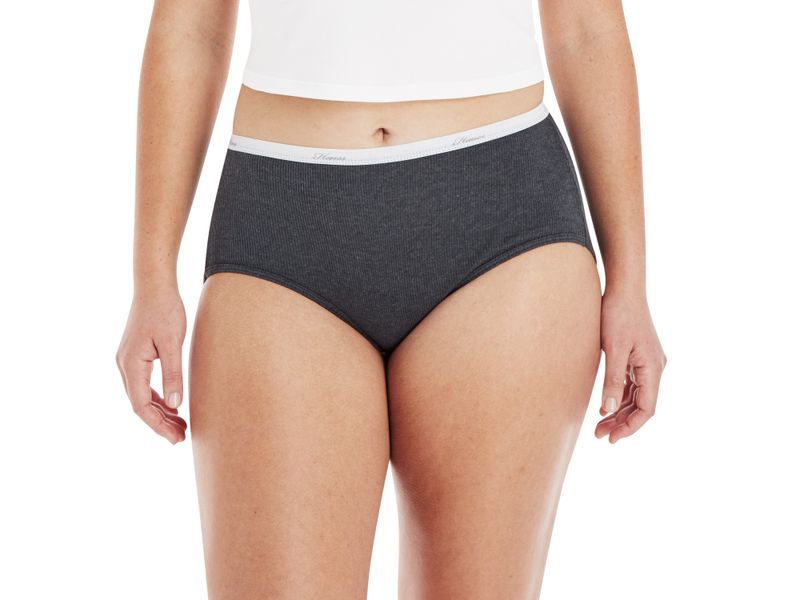 Panti-Hanes-Algod-n-Acanalado-para-Mujer-6-pack-surtido-Talla-9-3-107480