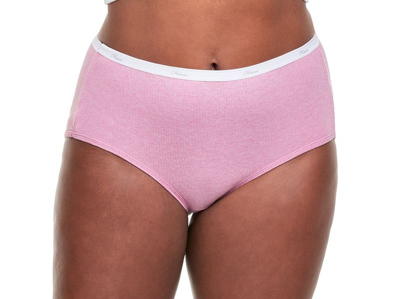 Panti-Hanes-Algod-n-Acanalado-para-Mujer-6-pack-surtido-Talla-9-5-107480