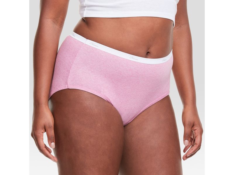 Panti-Hanes-Algod-n-Acanalado-para-Mujer-6-pack-surtido-Talla-9-6-107480