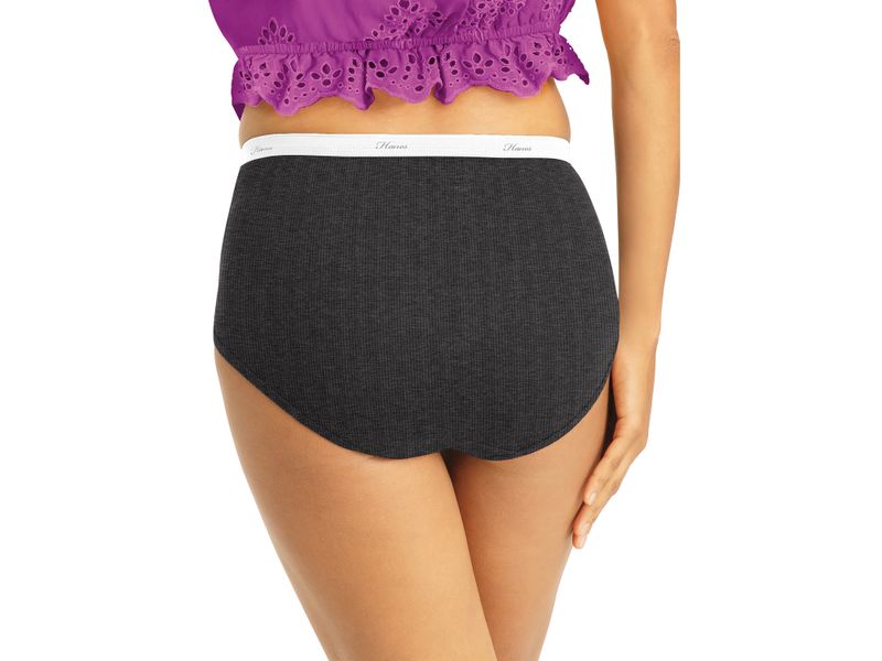 Panti-Hanes-Algod-n-Acanalado-para-Mujer-6-pack-surtido-Talla-10-9-107481