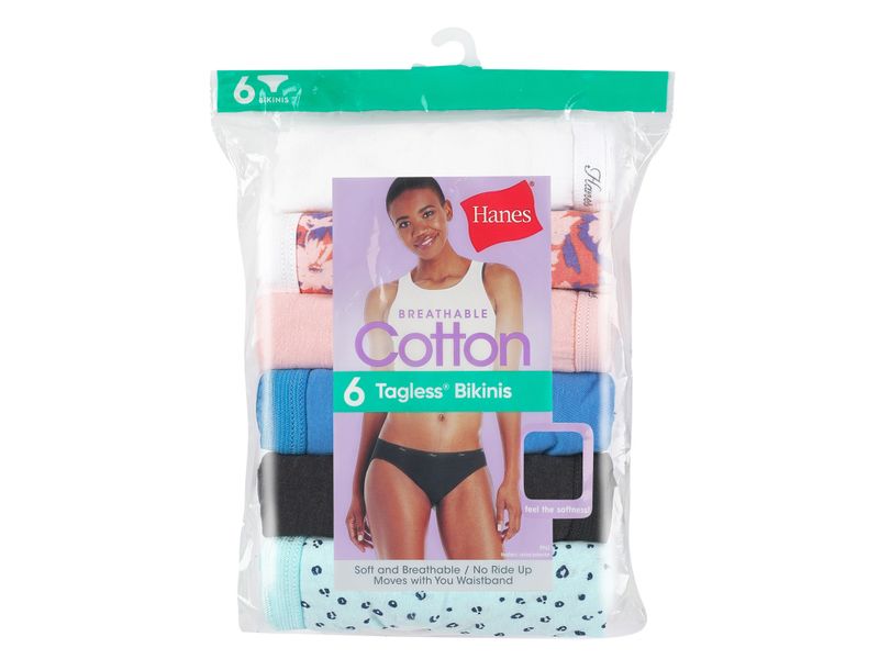 Bikini-Hanes-Algod-n-para-Mujer-6-pack-surtido-Talla-6-1-107465