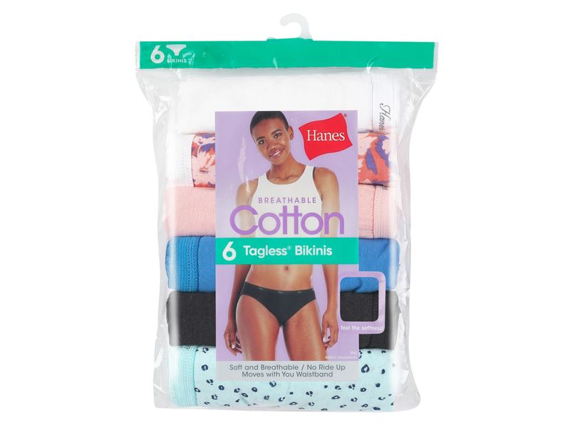 Bikini-Hanes-Algod-n-para-Mujer-6-pack-surtido-Talla-8-1-107467