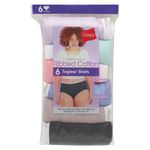 Panti-Hanes-Algod-n-Acanalado-para-Mujer-6-pack-surtido-Talla-10-1-107481