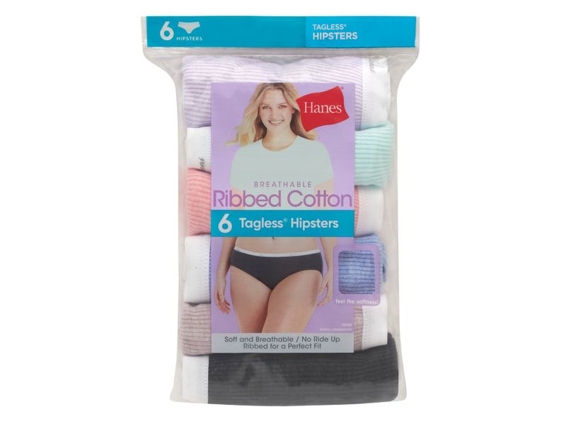 H-pster-Hanes-Acanalado-para-Mujer-6-pack-surtido-Talla-7-1-107484