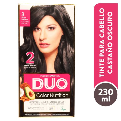 Tinte Cabello Kit Duo  No.3 Castaño Obscuro Para Cabellero - 210 g