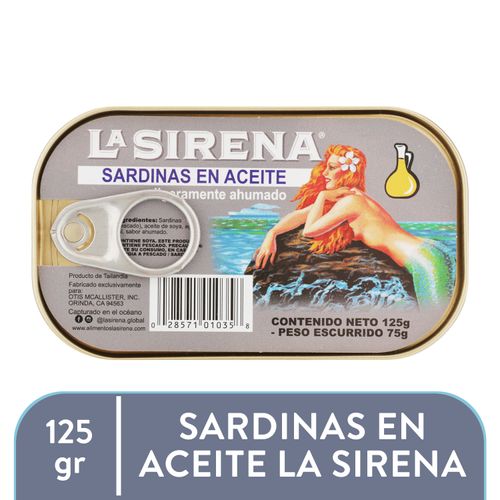 Sardina Club La Sirenita ahumada -125 g