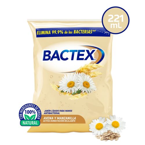 Jabón Bactex Líquido Antibacterial Avena Sachet - 221 ml