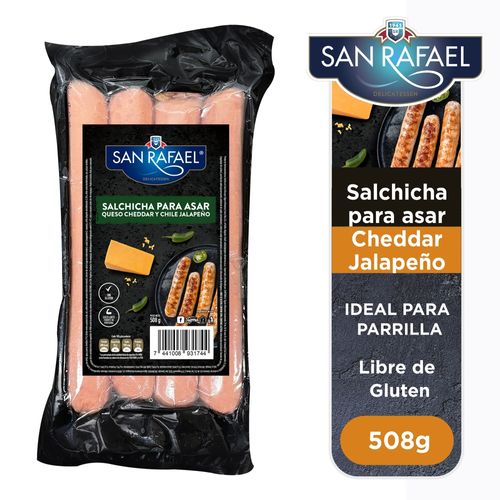 Salchicha San Rafael para asar cheddar jalapeño -508 g