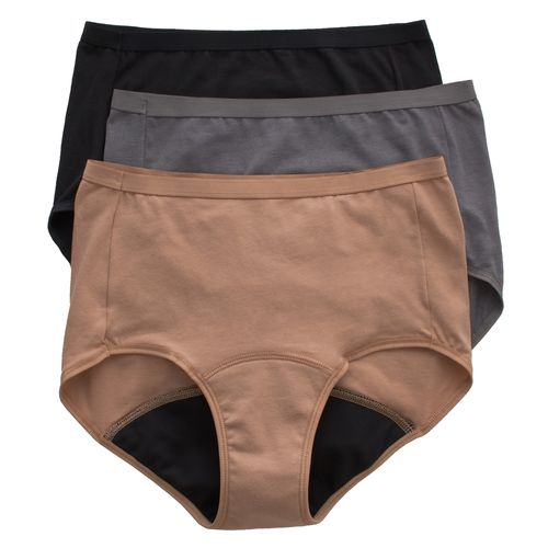 Panty Hanes, para mujer, de periodo flujo Moderado, 3 pack surtido -Talla 8