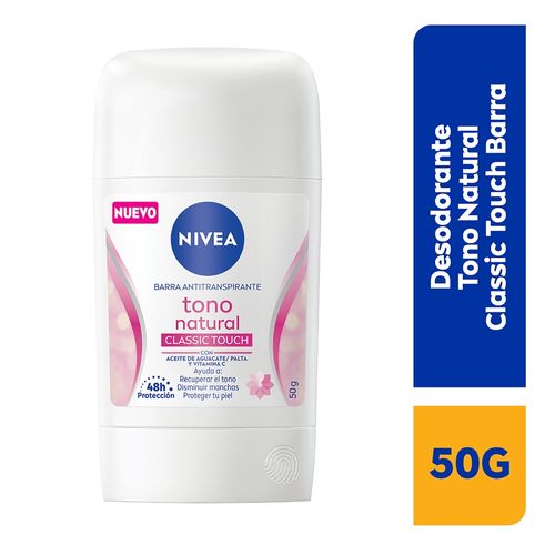 Desodorante Nivea para Dama Aclarado Natural en barra - 50 g