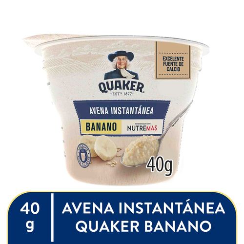 Avena Quaker instantánea sabor banano con leche - 40 g