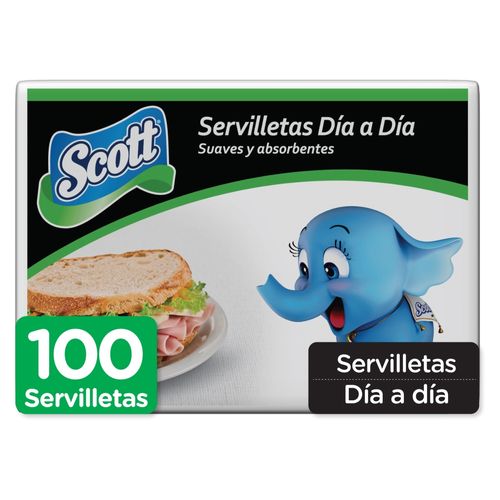 Servilletas de Papel Scott Blanca Cuadrada -100 Hojas