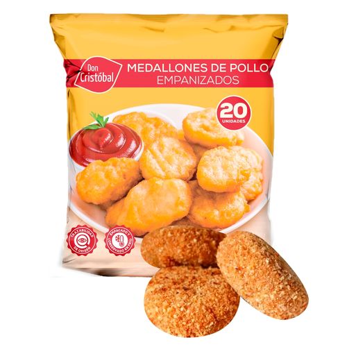 Medallones De Pollo Don Cristobal Congelados - 20 Unidades