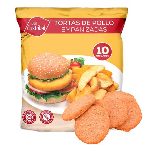 Tortas de Pollo Don Cristóbal Empanizadas - 10 uds