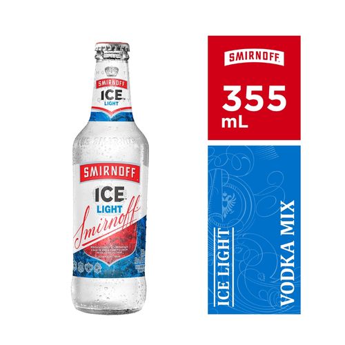 Bebida Saborizada a Base de Vodka Smirnoff Ice Light Botella -355 ml