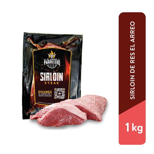 Bistec De Res Sirloin Arreo, Empacado, Precio indicado por Kilo