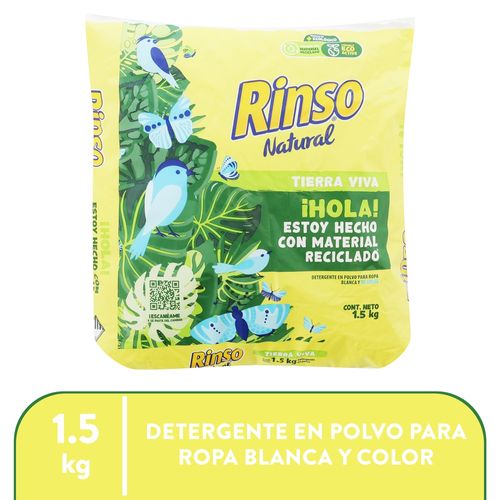 Detergente En Polvo Rinso Natural Tierra Viva -1.5kg