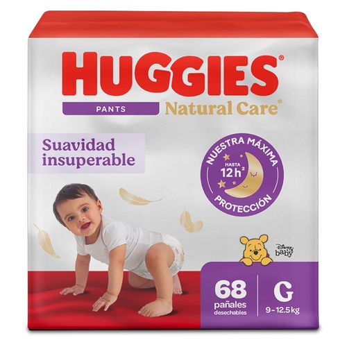 Pañales Huggies Natural Care Pants Etapa 3/G -68 uds
