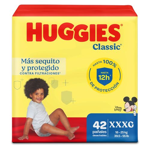 Pañales Huggies Classic Etapa 6/XXXG Más Sequito y Protegido - 42 uds