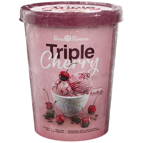 Helado Dos Pinos Triple Cherry - 1/4 gal