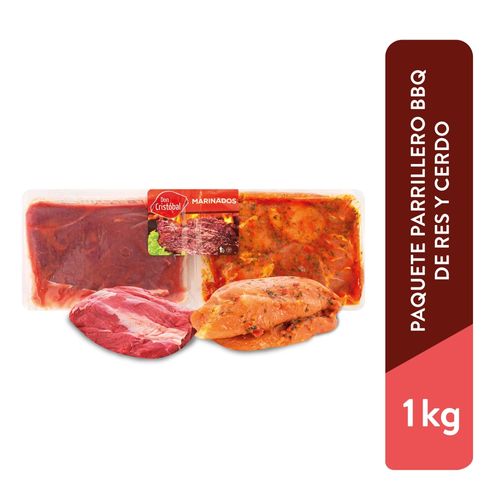 Paquete Parrillero BBQ Don Cristobal, Carne De Res y Cerdo, Empacada, Precio indicado por Kilo