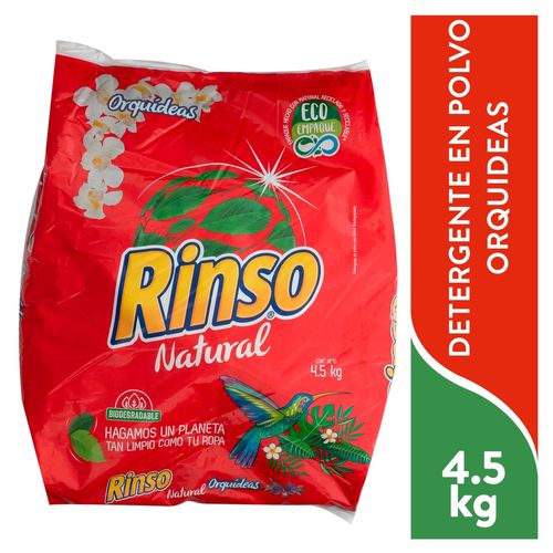Detergente En Polvo Rinso Natural Orquídeas - 4.5 kg
