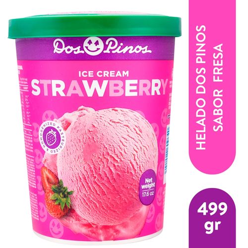 Helado Dos Pinos Sabor Fresa - 499 g