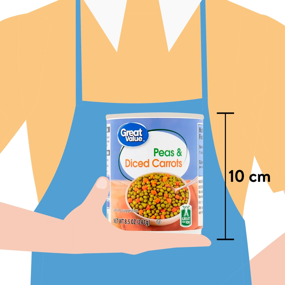 Vegetales Great Value Guisantes Y Zanahorias - 241 g. - Masxmenos