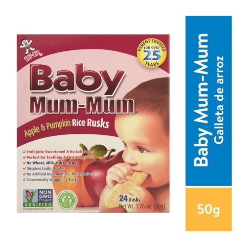 Galleta de arroz Hot Kid baby mum mum sabor manzana - 50 g