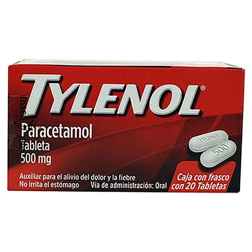 Tylenol 500 mg, 20 Cápsulas