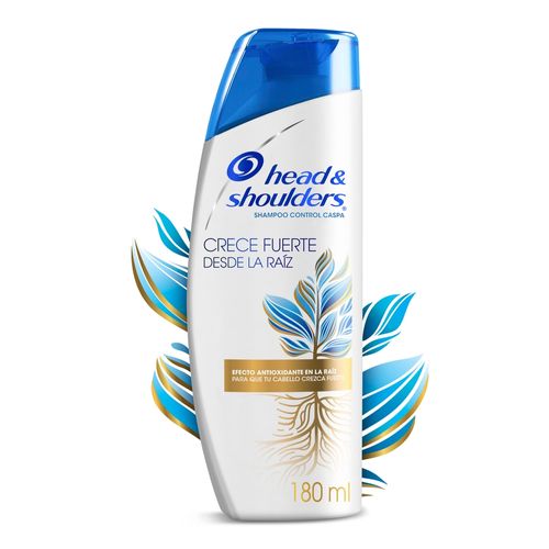 Shampoo Head & Shoulders Control Caspa Crece Fuerte Desde La Raíz 180ml