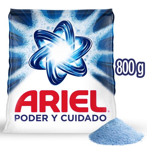 Detergente  Ariel en Polvo Poder y Cuidado - 800 g