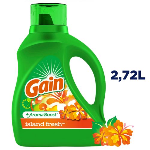 Detergente Gain Líquido Island Fresh - 2.72 L