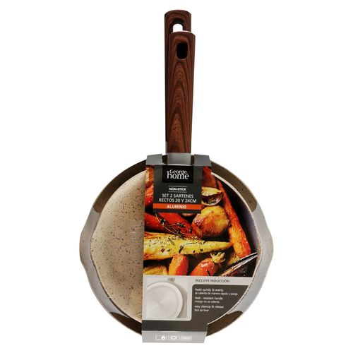 Set de sartenes George Home de alumino rectos 20 y 24 cm - 2 uds