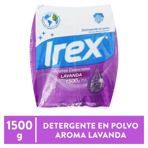 Detegente en polvo Irex aceites esenciales y lavanda -1500 g