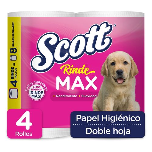 Papel Higiénico Scott Rindemax Doble Hoja -4 Rollos