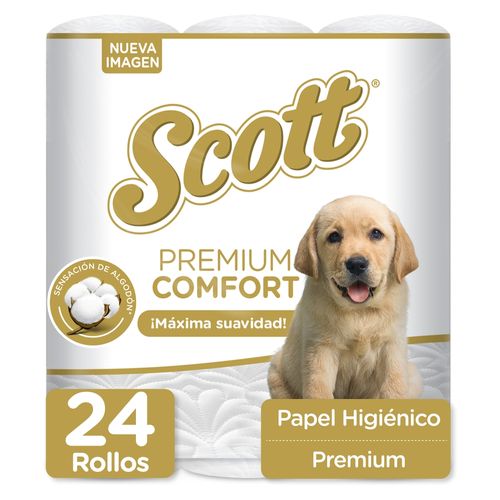 Papel Higiénico Scott Premium Comfort Triple Hoja -24 Rollos