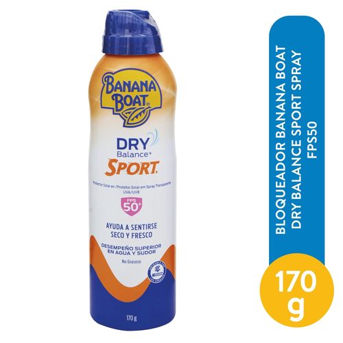 Bloqueador Banana Boat dry balance  sport 50 - 220 ml