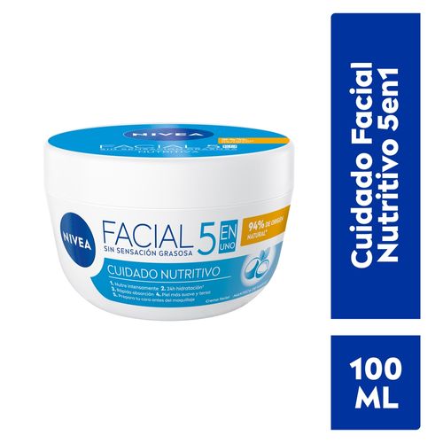 Crema Nivea cuidado nutritivo 5en1 - 100 ml