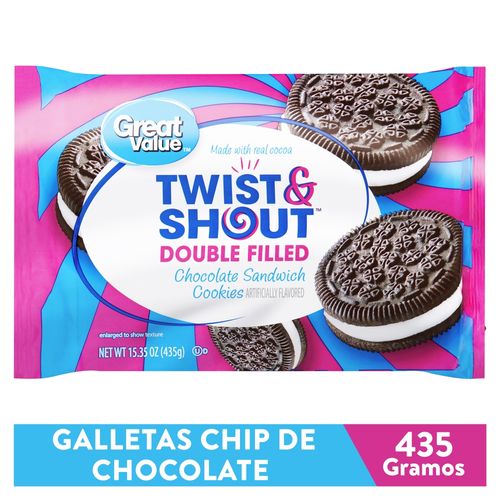 Galleta Great Value Sandwich De Chocolate Rellena Con Doble Crema - 435 g