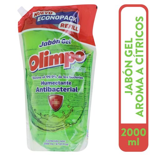 Jabón en gel de tocador Olimpo fragancia cítrica - 2000 ml