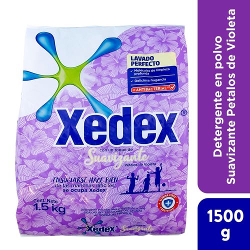 Detergente en polvo Xedex con suavizante fragancia pétalos de violeta - 1.5 kg